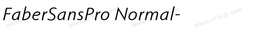 FaberSansPro Normal字体转换